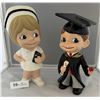 Image 1 : Vintage Atlantic Mold Nurse & Graduate Figurines