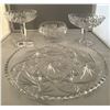 Image 1 : Vintage Pinwheel Crystal Serving Dish & Crystal Bowls