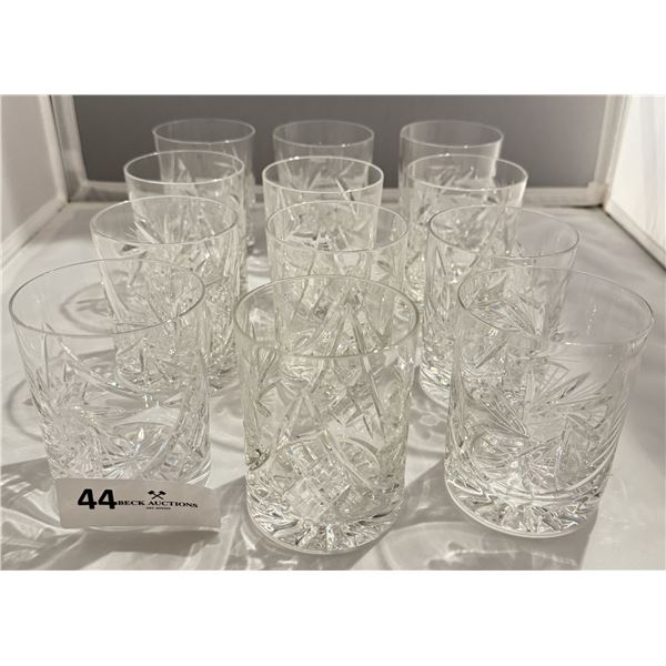 Vintage Pinwheel Crystal Whiskey Glasses
