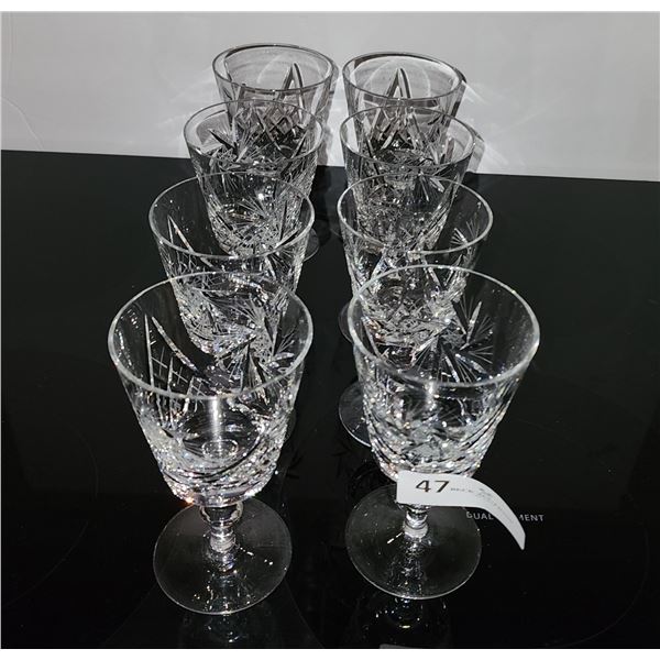 Vintage Pinwheel Crystal Wine Glasses