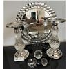 Image 1 : Crystal Round Mirror, Candle Holders, 4 Crystals