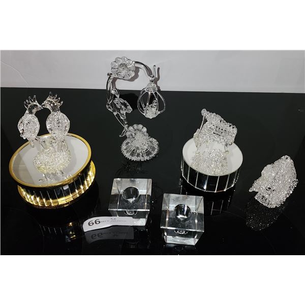 Glass Music Boxes, Candle Holders, Hummingbird Figurine