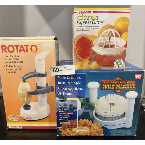 Starfrit Potato Peeler, Starfrit Citrus Express, Onion Machine