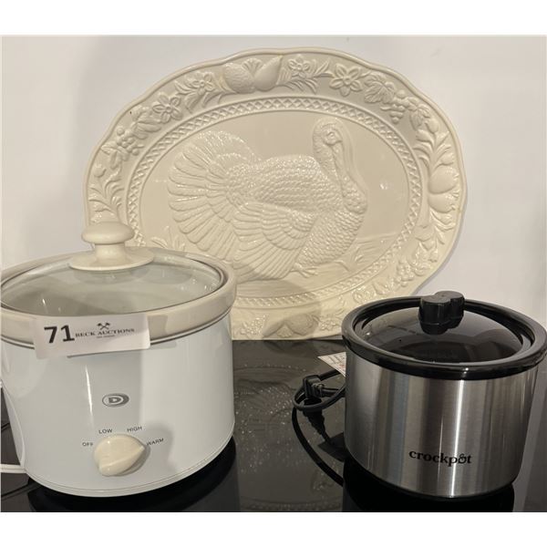 Crockpots & Turkey Platter
