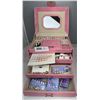 Image 1 : Pink Jewelry Box with Assorted Earrings