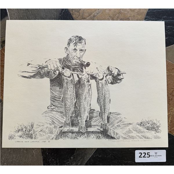 GRAMPA'S CATCH  Print by Lorraine Mack Liboiron 23/100