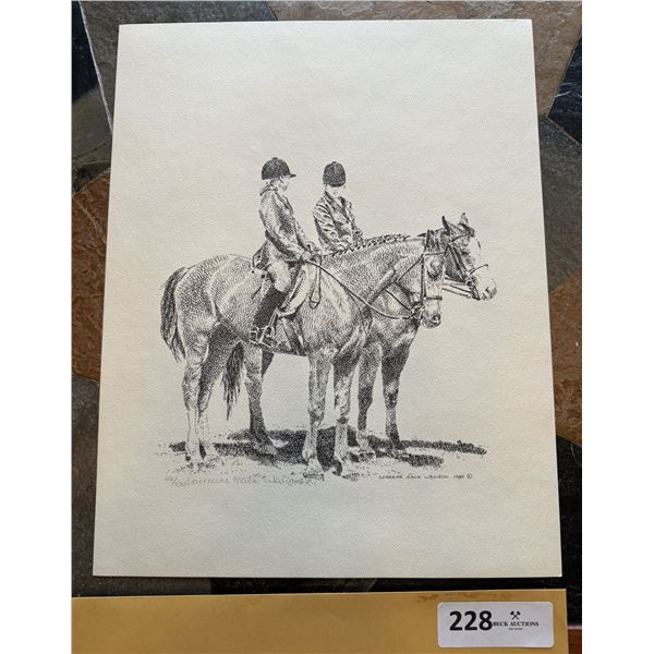 HORSE TALK  Print by Lorraine Mack Liboiron 22/100