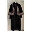 Image 1 : Dark Ranch Mink Fur Natural Black with Indigo Fox Fur Size M/L - Mint Condition