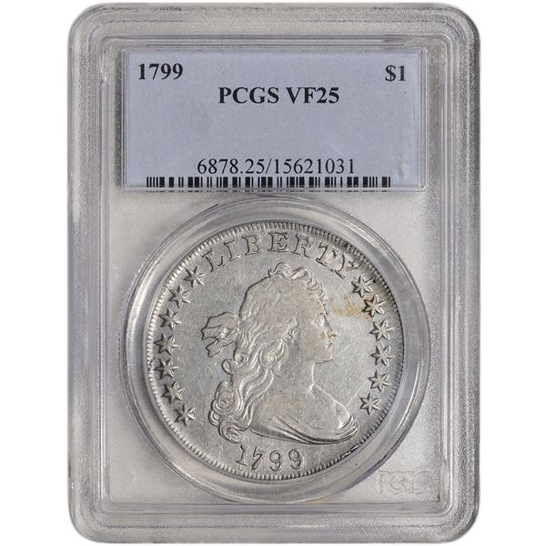 1799 Draped Bust Dollar $ VF25 PCGS