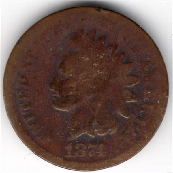 1874 Indian Head Cent