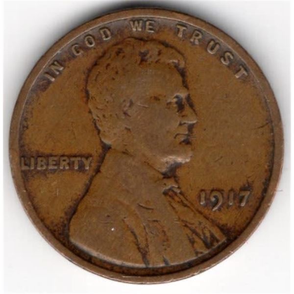 1917 Wheat Cent DDO