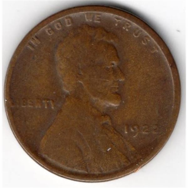 1922-D Weak D Lincoln Wheat Cent