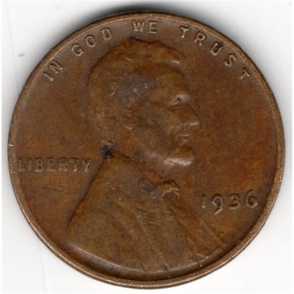 1936 Lincoln Wheat Cent DDO