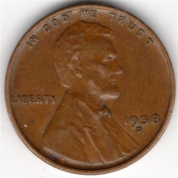 1938-D Lincoln Wheat Cent