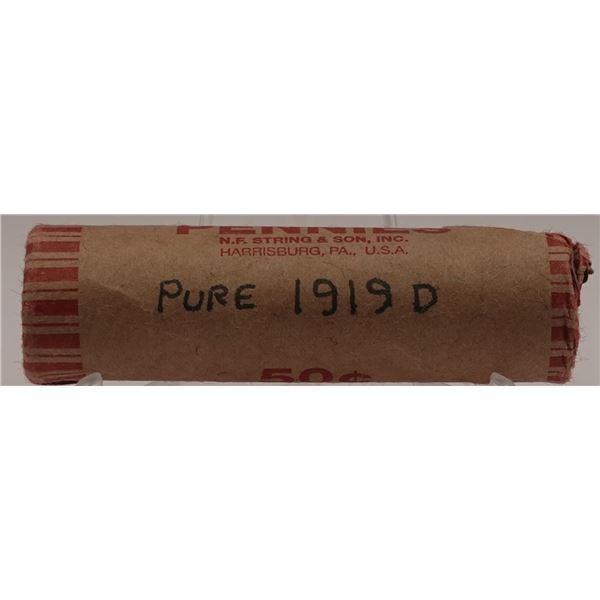 Pure roll of 1919-D Wheat Cents