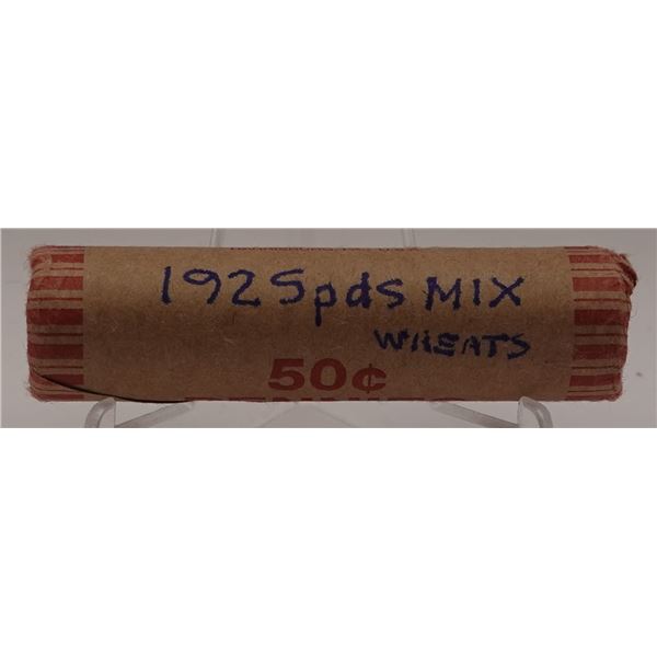Pure roll of 1925 P/D/S Wheat Cents