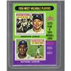 Image 1 : 1975 Topps 1957 Mickey Mantle & Don Newcombe MVP Insert Card #194