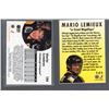 Image 2 : Lot of 2 Mario Lemieux Cards: 1992 Pro Set Card number 194 & 1991 Fleer "Le Grande Magnifique" Card 