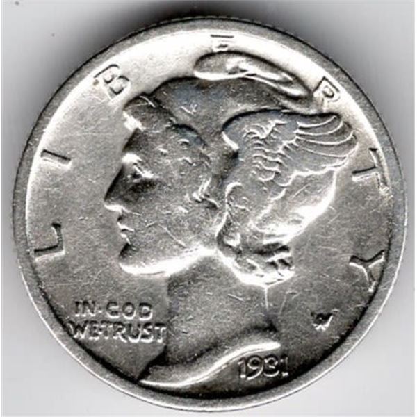 1931-D Mercury Dime