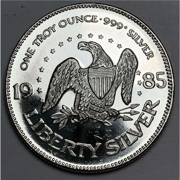 1985 A-Mark "Life Liberty Happiness" 1 ozt .999 Silver