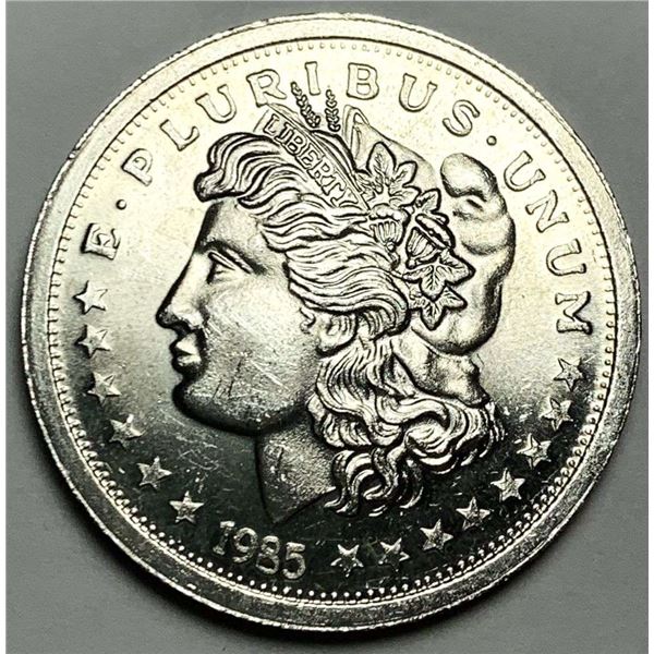 1985 Morgan Design 1 ozt .999 Silver Trade Unit