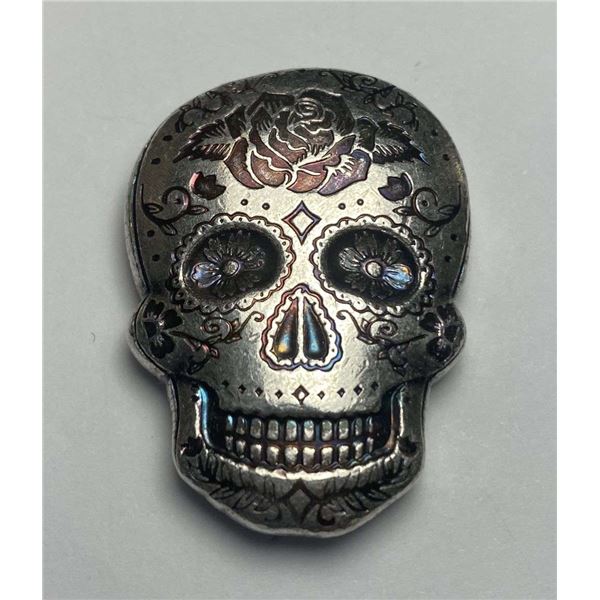 Day Of The Dead Skull 2 ozt .999 Silver