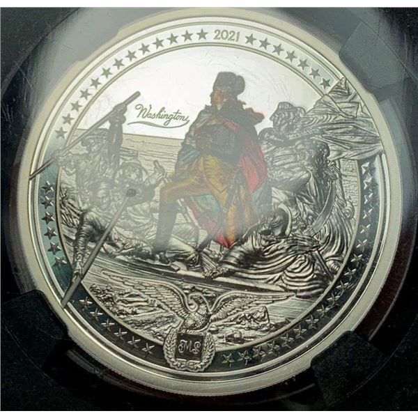 2021 7K Metals Cook Island $2 George Washington Silver NGC PF70 Ultra Cameo Ultra High Relief