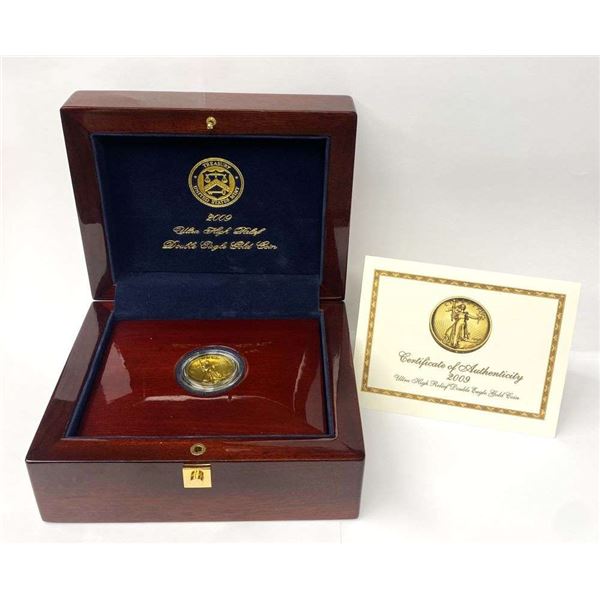Grandma Fresh 2009 Double Eagle .9999 Gold $20 Ultra High Relief 1 ozt High Grade OGP