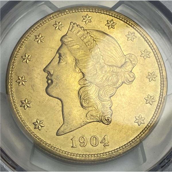 Last Minute! 1904 Gold $20 Liberty Head PCGS MS64+