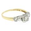 Image 6 : Vintage 14k Yellow & White Gold 0.40 ctw 3 Stone Illusion Set Round Diamond Ring