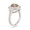 Image 2 : 1.57 ctw Fancy Dark Yellowish Brown CENTER Diamond 14K White Gold Ring (2.31 ctw