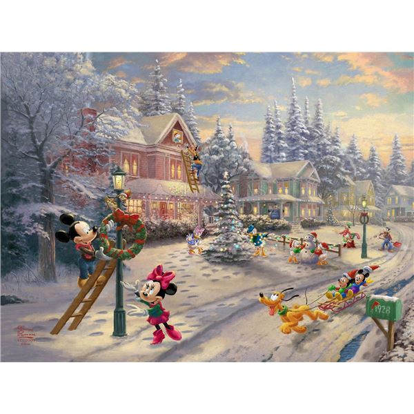 Mickey and Minnie Victorian Christmas by Kinkade Studios