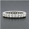 Image 2 : Classic Platinum 1.90 ctw Round Prong Set Diamond Eternity Stack Wedding Band Ri