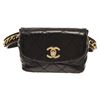 Image 1 : Chanel Black Quilted Leather Waist Clutch Bag
