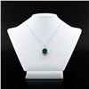 Image 1 : 9.18 ctw Emerald and 0.66 ctw Diamond 18K Yellow and White Gold Pendant