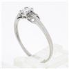 Image 9 : Antique Art Deco Platinum 0.32 ctw Cushiony Round Diamond Solitaire Petite Ring