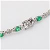 Image 3 : 9.45 ctw Emerald and 5.23 ctw Diamond 18K White Gold Necklace