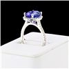 Image 3 : 4.68 ctw Tanzanite and 0.42 ctw Diamond 14K White Gold Ring