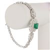 Image 2 : 3.75 ctw Emerald and 4.42 ctw Diamond 18K White Gold Bracelet