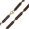 Image 6 : Antique Gilded Silver 6.30 ctw Old Round Cut Bohemian Garnet 8" Tennis Bracelet