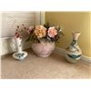 Image 1 : Three Decorative Vases With Faux Flowers