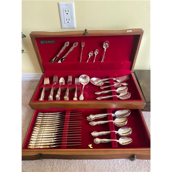 Large Set Of Silver Plated Community Silverware