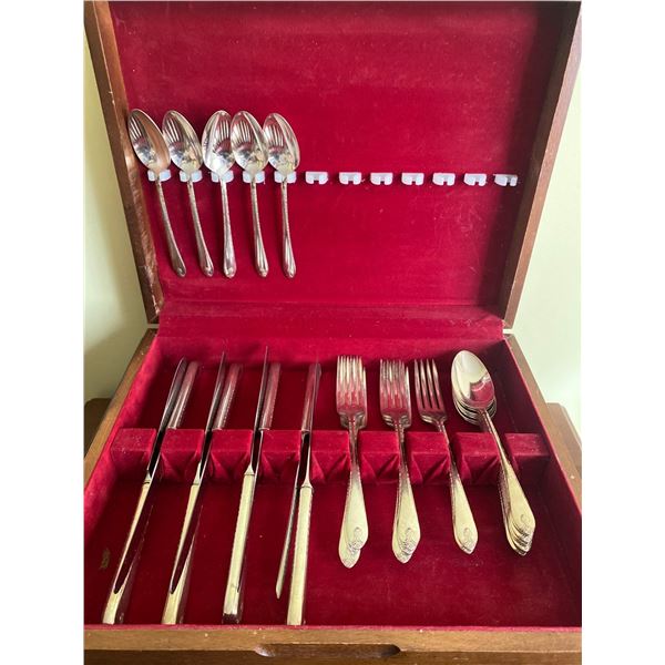 Antique Set Of Silver Plated Utensils