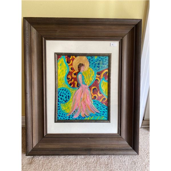 Esther Koziol Colourful Lady Framed Oil Painting16 x 19
