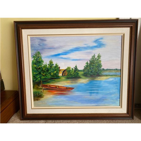 Esther Koziol Water Side framed Oil Painting