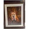 Image 1 : Esther Koziol Red Fox Framed Oil Painting 18 x 22