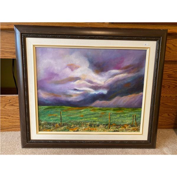 Esther Kozio Praire Framed Oil Painting 27 x 23