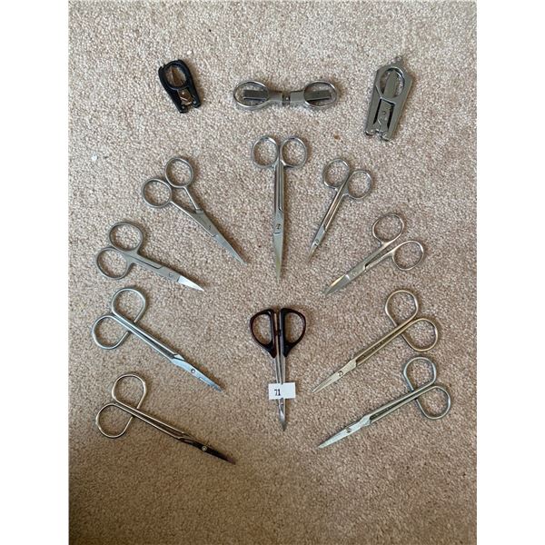 Assortment Of Small Medical And Travel Scissors