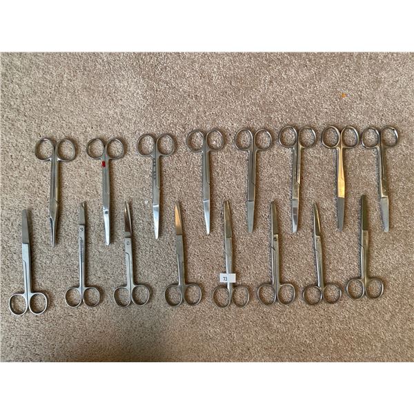 Large Assortment Of Medical Use Scissors