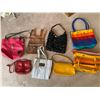 Image 1 : Assortment Of Colourful Purses And Tote Bags